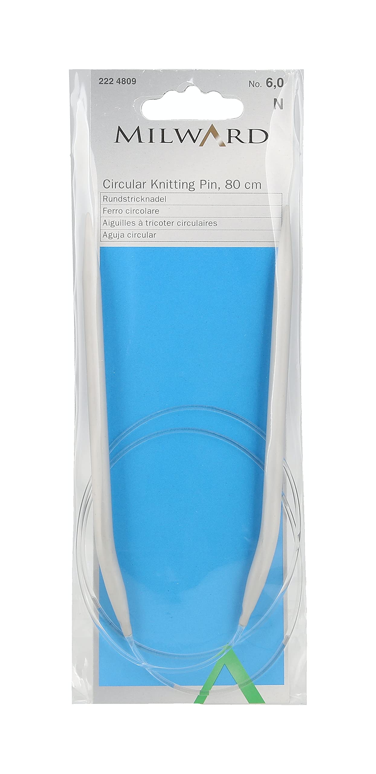 Fixed Circular Knitting Needles, 80cm, 6.0mm