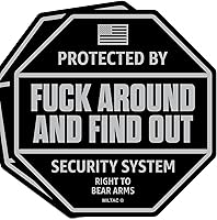 Vista 1 de Adhesivo FAFO - Letrero de seguridad FAFO Advertencia [Paquete de 2] Protegido por Decal Fuck Around and Find Out para camión, ventana Pegatinas