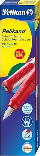 Miniatura 6 de Pelikan Pelikano 802994 - Pluma estilográfica, punta para principiantes, color rojo, en caja, 1 unidad