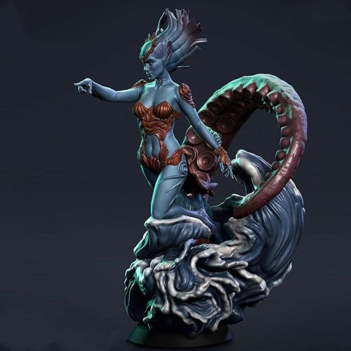 Splindg 124 2.953in Ancient Fantasy Deep Sea Queen Resina Modelo kit sin pintar autoensamblajeD27145