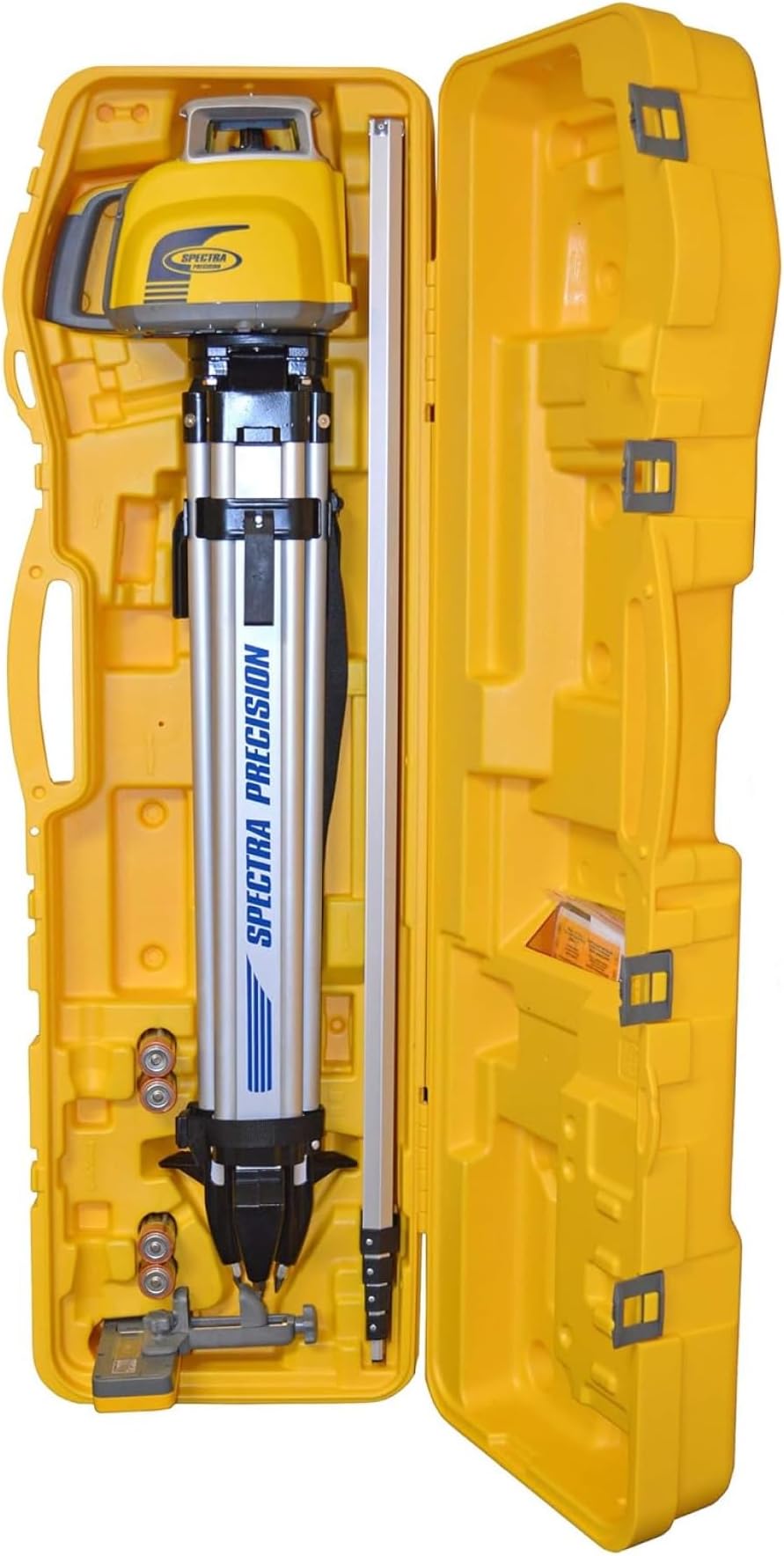 Spectra Precision Laser LL300-1 Automatic Self-Leveling Laser Level, 10-Inch Grade Rod (Tenths) & Tripod Kit