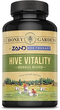 Honey Gardens ZAND Bee Therapy Hive Vitality - Herbal Blend with Bee Pollen & Royal Jelly for Apitherapy Wellness Support - Premium GMP Quality - 100 Servings, 100 Capsules