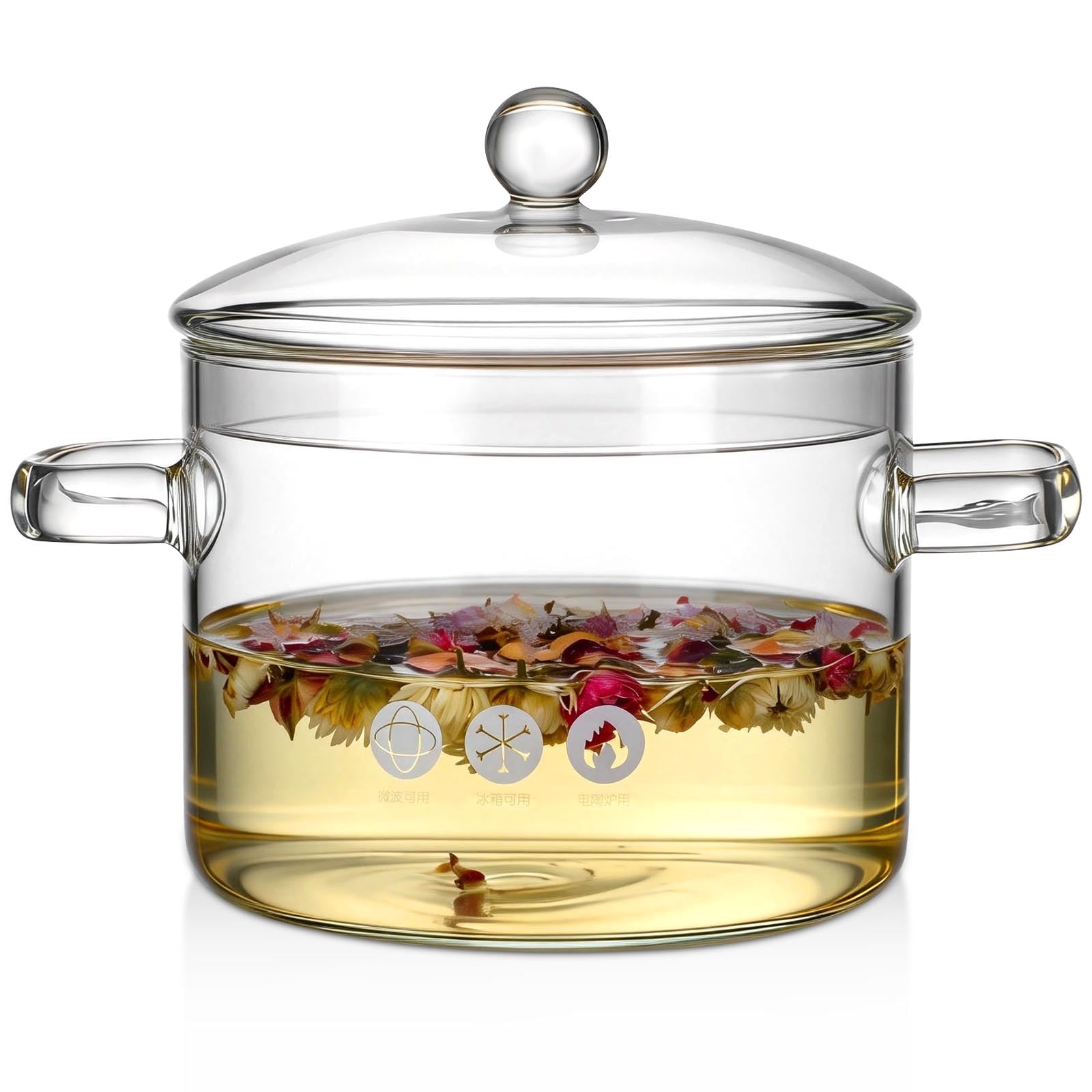 Bol à fruits en verre 1350ml saladier grand format cuisine pratique