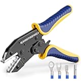 Crimping Tool for Non-Insulated Terminal,AWG 22-8 Ratchet Wire Crimper Tool,Wire Terminal Crimper HS-7327