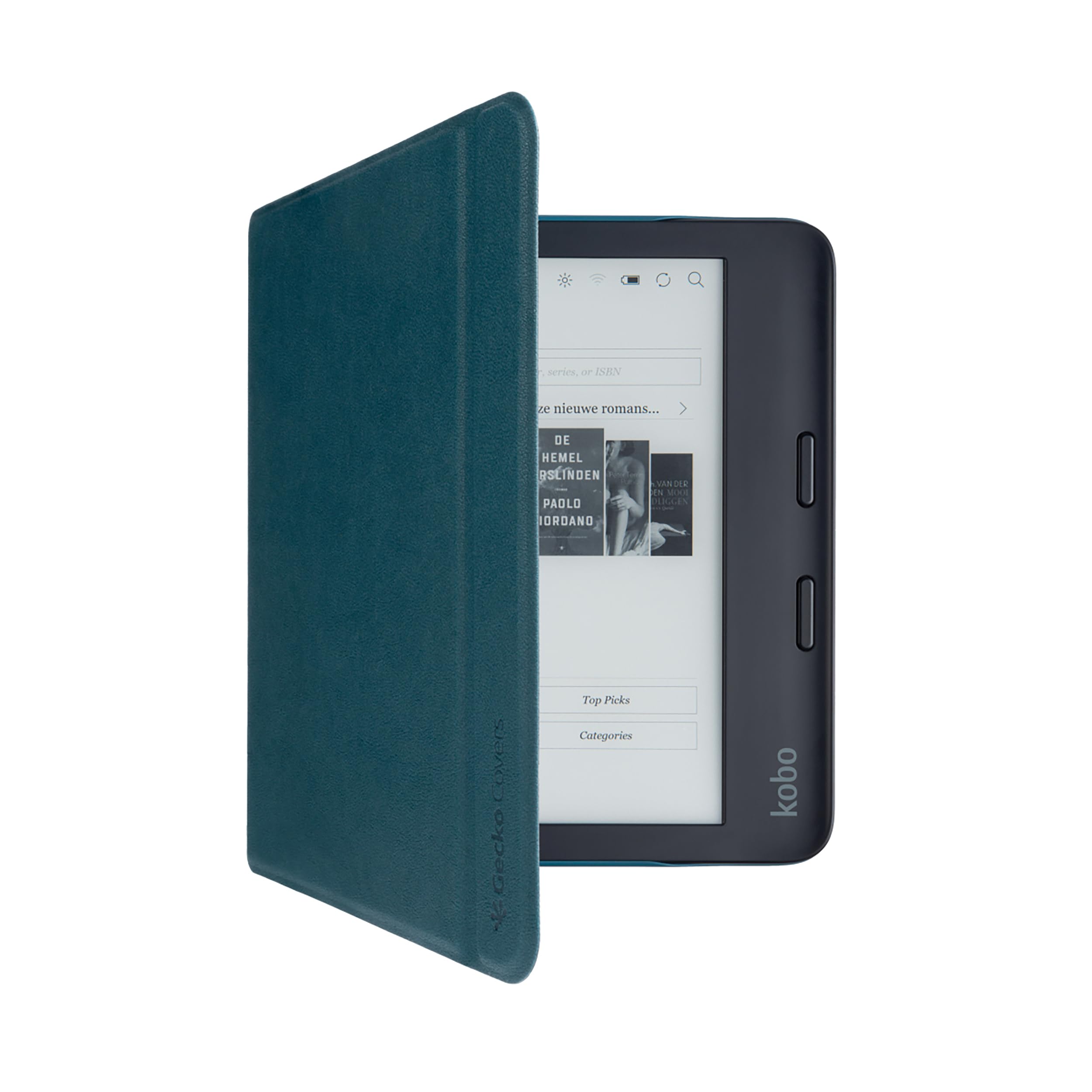 Gecko Covers Kobo Libra 2 Easy-Click 2.0 - Copertura E-Reader, Colore: Petrolio