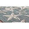 Liora Manne Indoor/Outdoor Rug, 4'10" x 7'6", Starfish Aqua