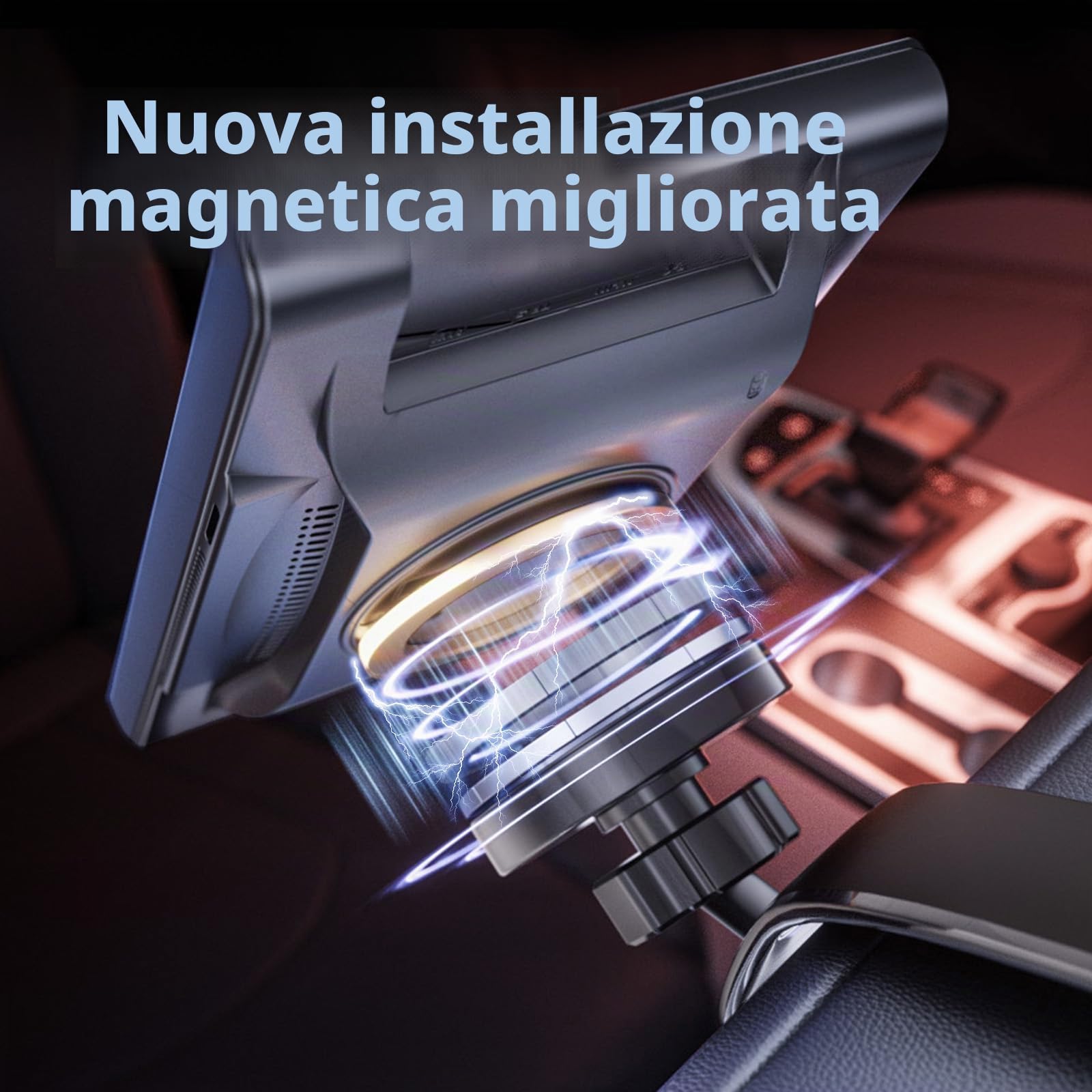 Display Portatile da 7" per Apple CarPlay e Android Auto | Schermo Orientabile Con Telecamera di Retromarcia, Mirror Link, Aggiornamenti OTA, Comando Vocale Bluetooth, per Autovetture