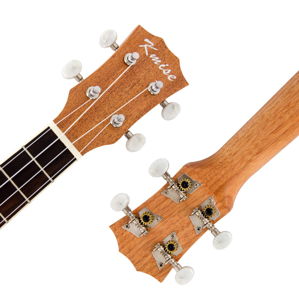 Kmise Laminiertes Mahagoni Decke Tenor Ukulele 66 cm Hawaii Gitarre Rosette Schallloch Abalone matt W/Tasche