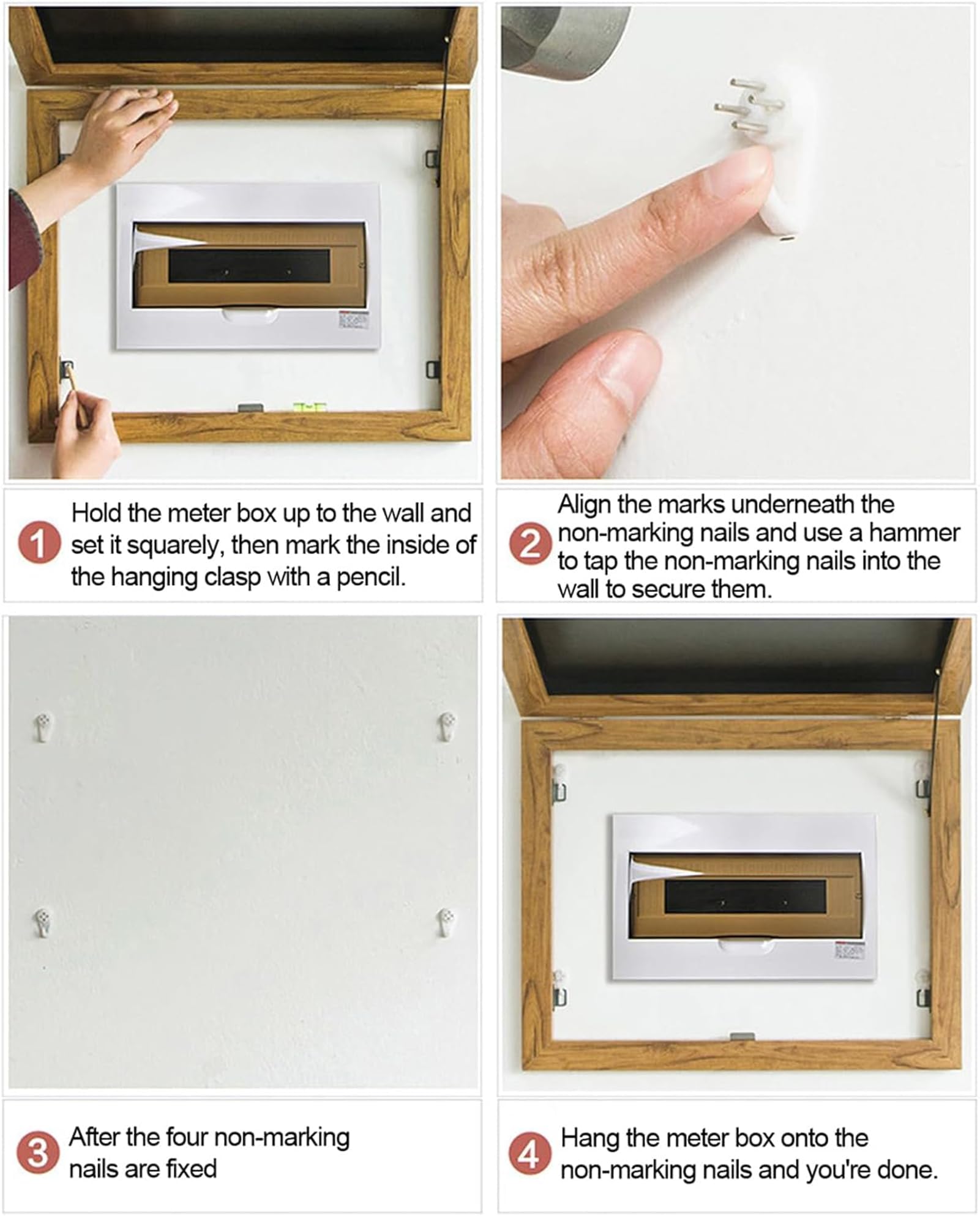 Cubierta decorativa para caja de medidor, armario oculto de panel eléctrico para pared interior y exterior, se adapta a cajas eléctricas estándar