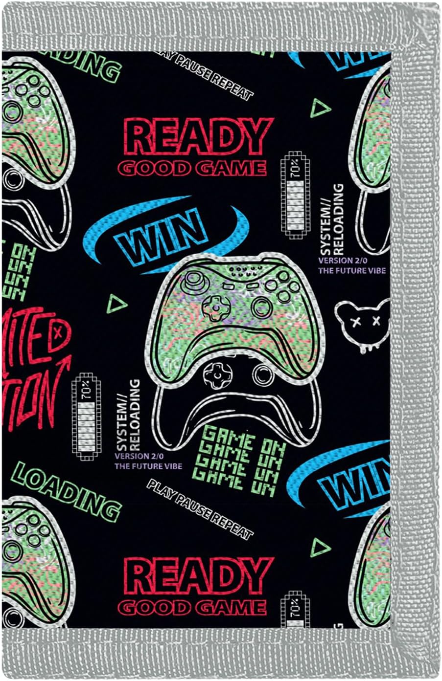 Leyeve Kids Wallets for Boys Girls Teen,Cheap RFID Trifold wallet for 4-18 Ages,Toddler/Youth Wallet for kids with Zipper Coin Pocket,Novelty Wallet for kids Birthday/Christmas Gifts-Games-Color