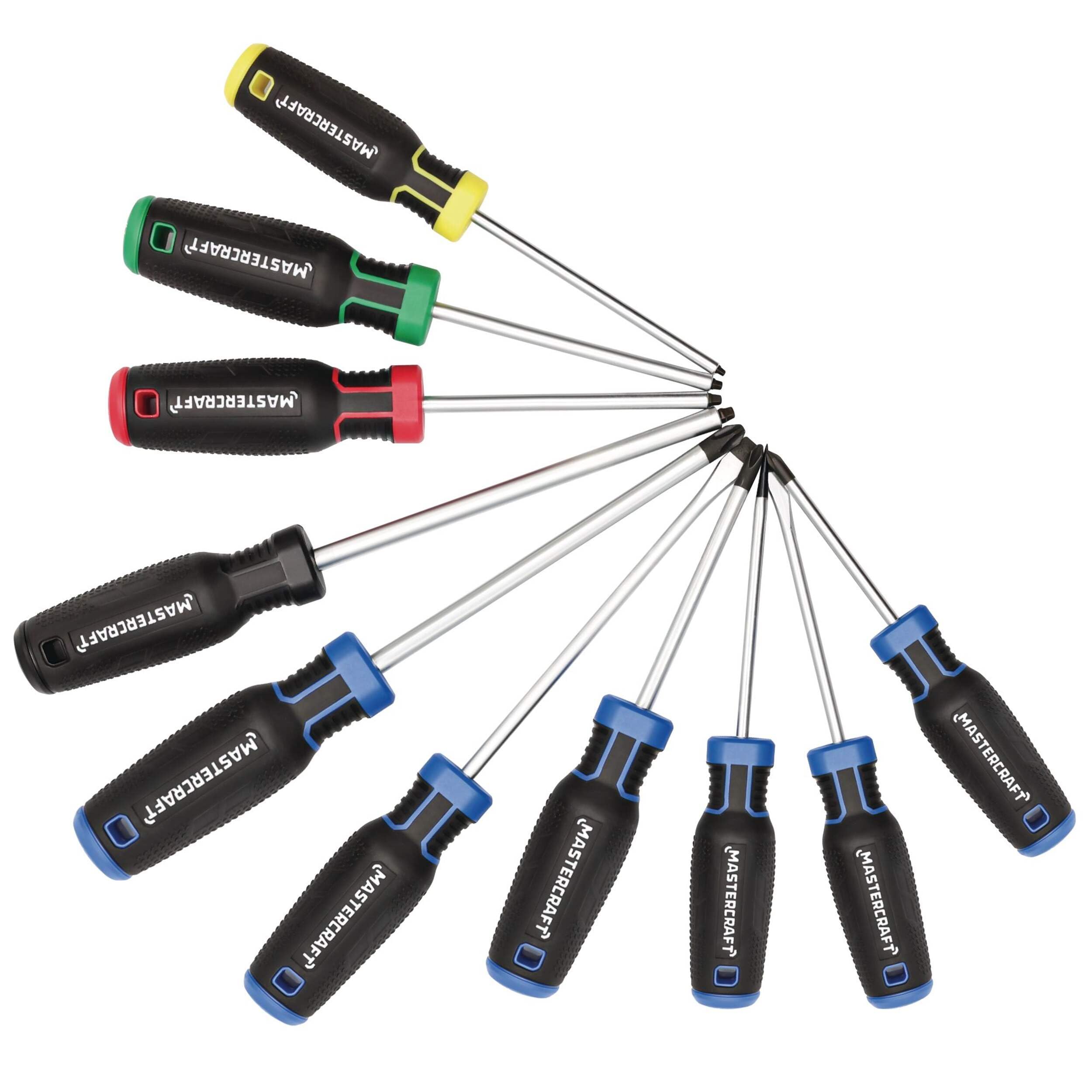 Chrome-vanadium steel 10-piece screwdriver set by Master Craft