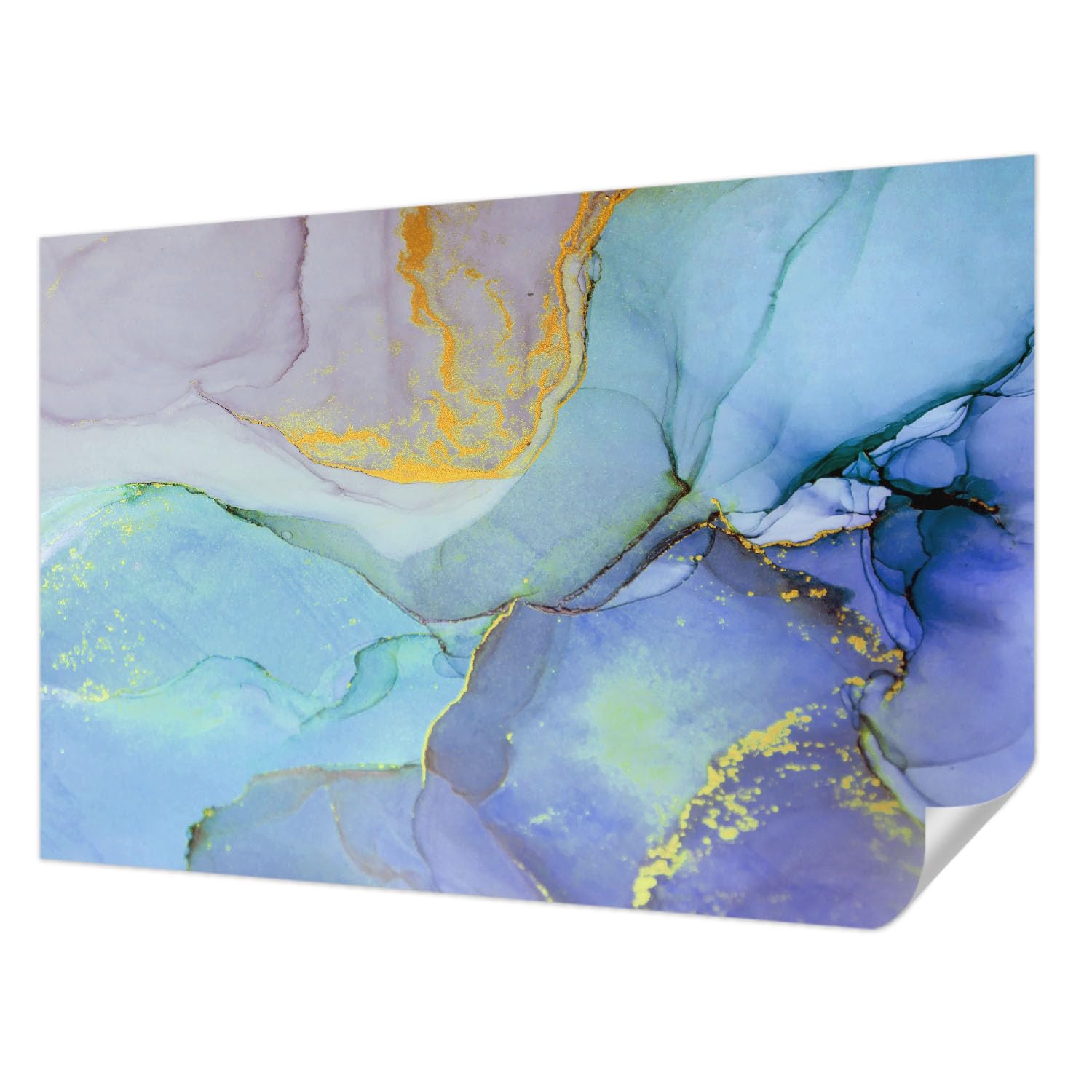 Papier peint autocollant 104x70 cm formes aquarelles pour decoration interieure de chambre et salon
