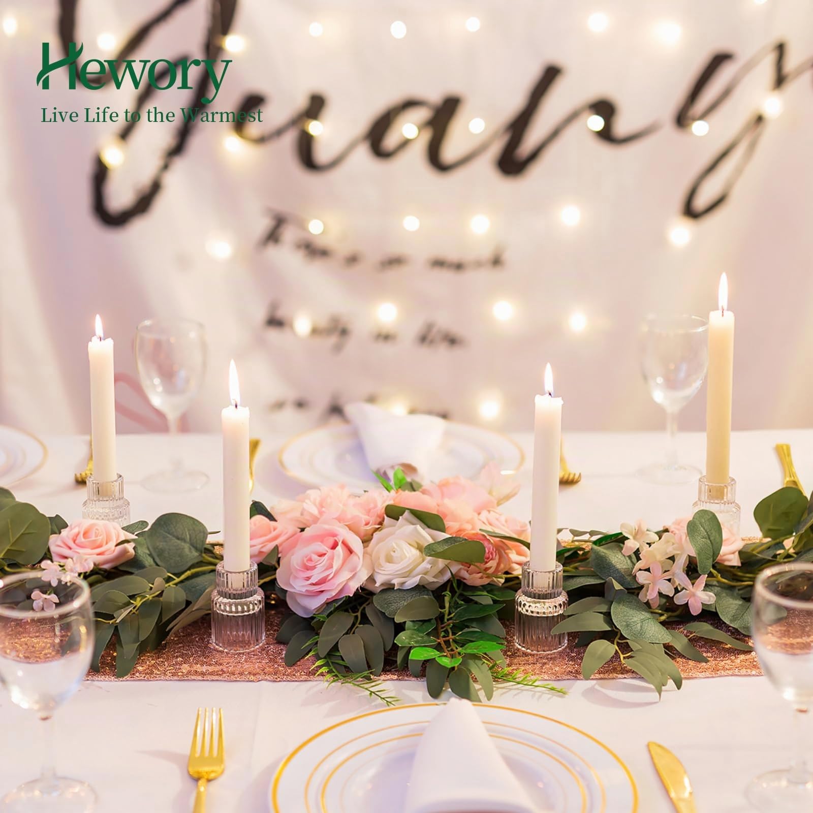Hewory 20pcs Bougeoirs en Verre Côtelés Modernes pour Bougies de Chandelier