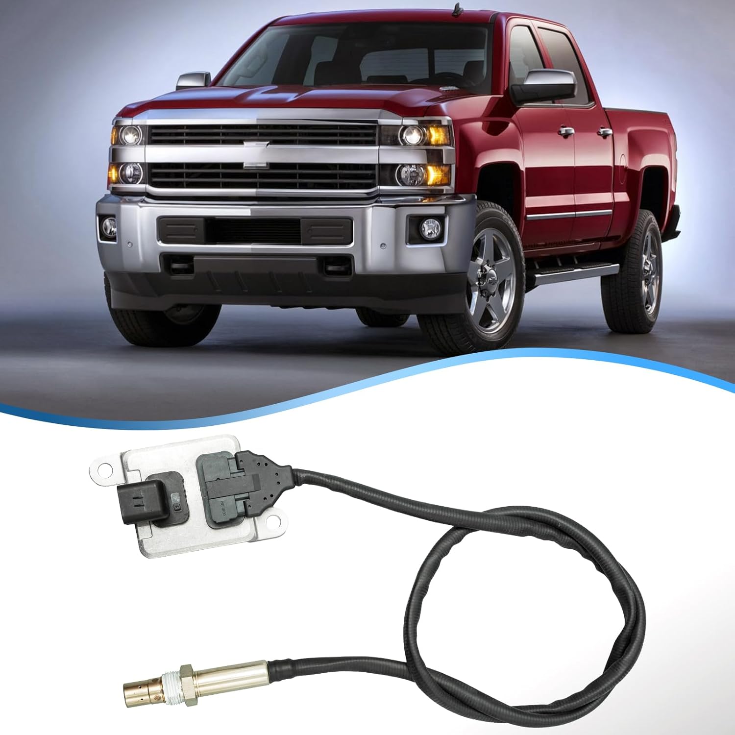 19302359 5WK96631 Nox Sensor Nitrogen Oxide Sensor for 2015 GMC Savana 2500 3500 4500/2015 Sierra 2500HD 3500HD/2015 Chevrolet Express 2500 3500 4500 V8 6.6L OEM# 12669594 12648630 5WK96631H