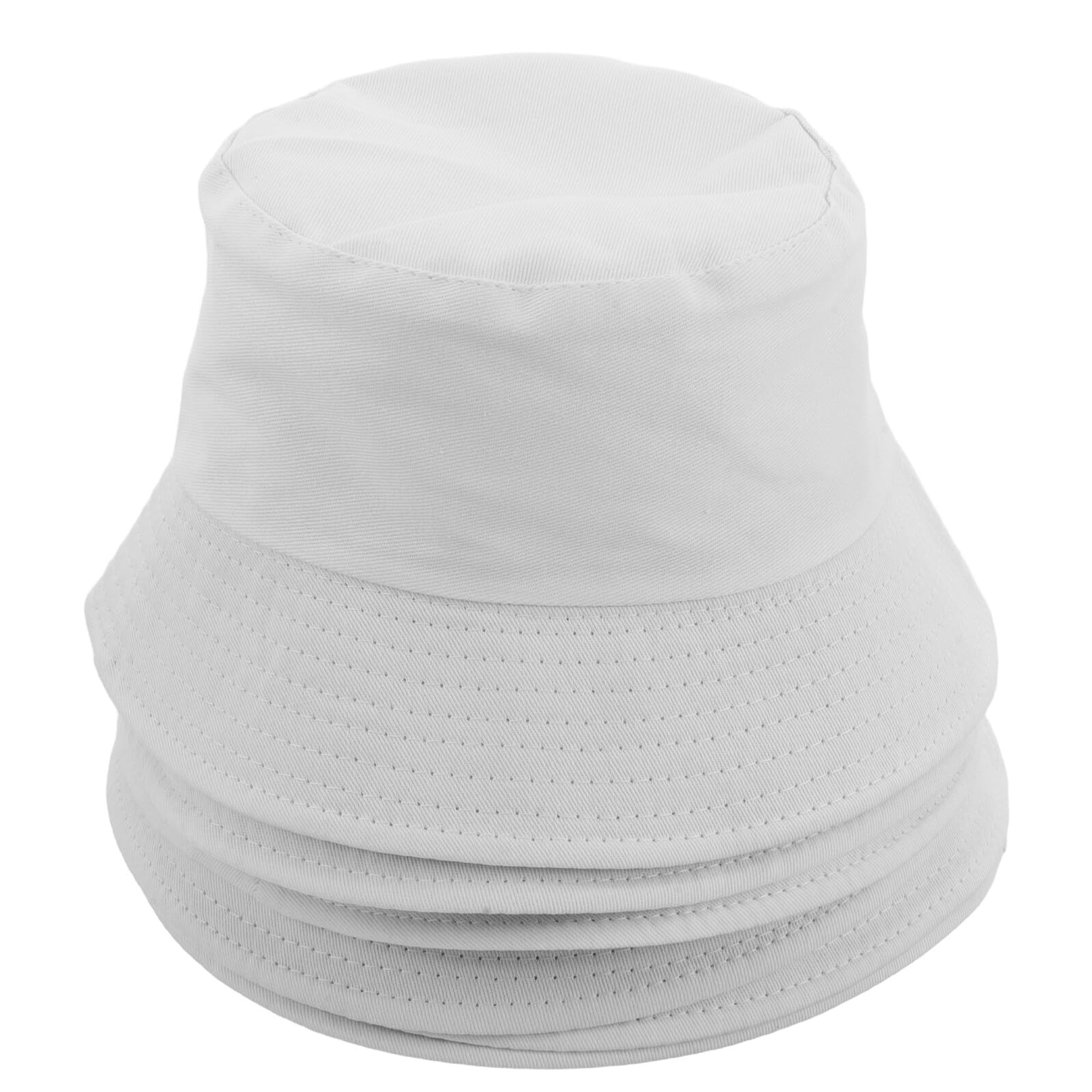 Lot de 6 Casquettes Garçon et Filles Blanches à Personnaliser – Casquettes de Pêcheur Vierges en Tissu Léger Bord Large Anti-UV Chapeaux de Plage Créatifs pour Loisirs