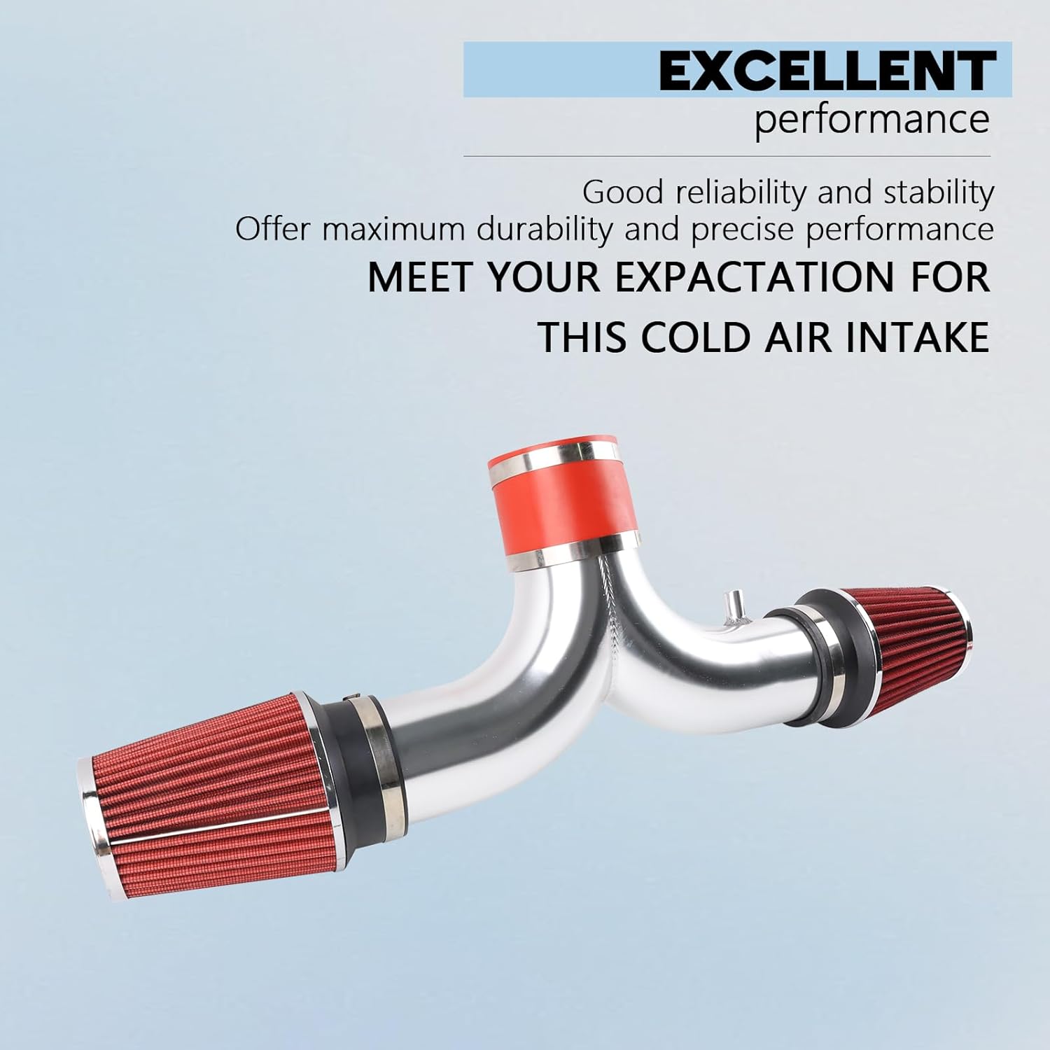 Dual Twin Ram Cold Air Intake + Filter Compatible With Chevy Corvette C5 5.7L V8 01-04