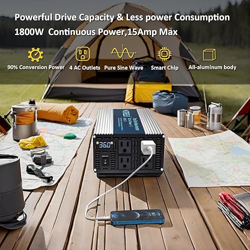 Vista 37 de Confiable 3000W alta eficiencia onda sinusoidal pura inversor de energía solar 12V 120V 60Hz convertidor de energía LED pantalla