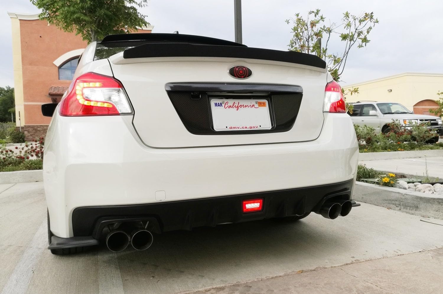 iJDMTOY Smoked Lens 3-In-1 Full LED Rear Fog Light Kit Compatible with Subaru Impreza WRX/STI or Crosstrek, Function as Tail/Brake Lamp, Backup Reverse Light, Includes Wire Harness & Mounting Bracket