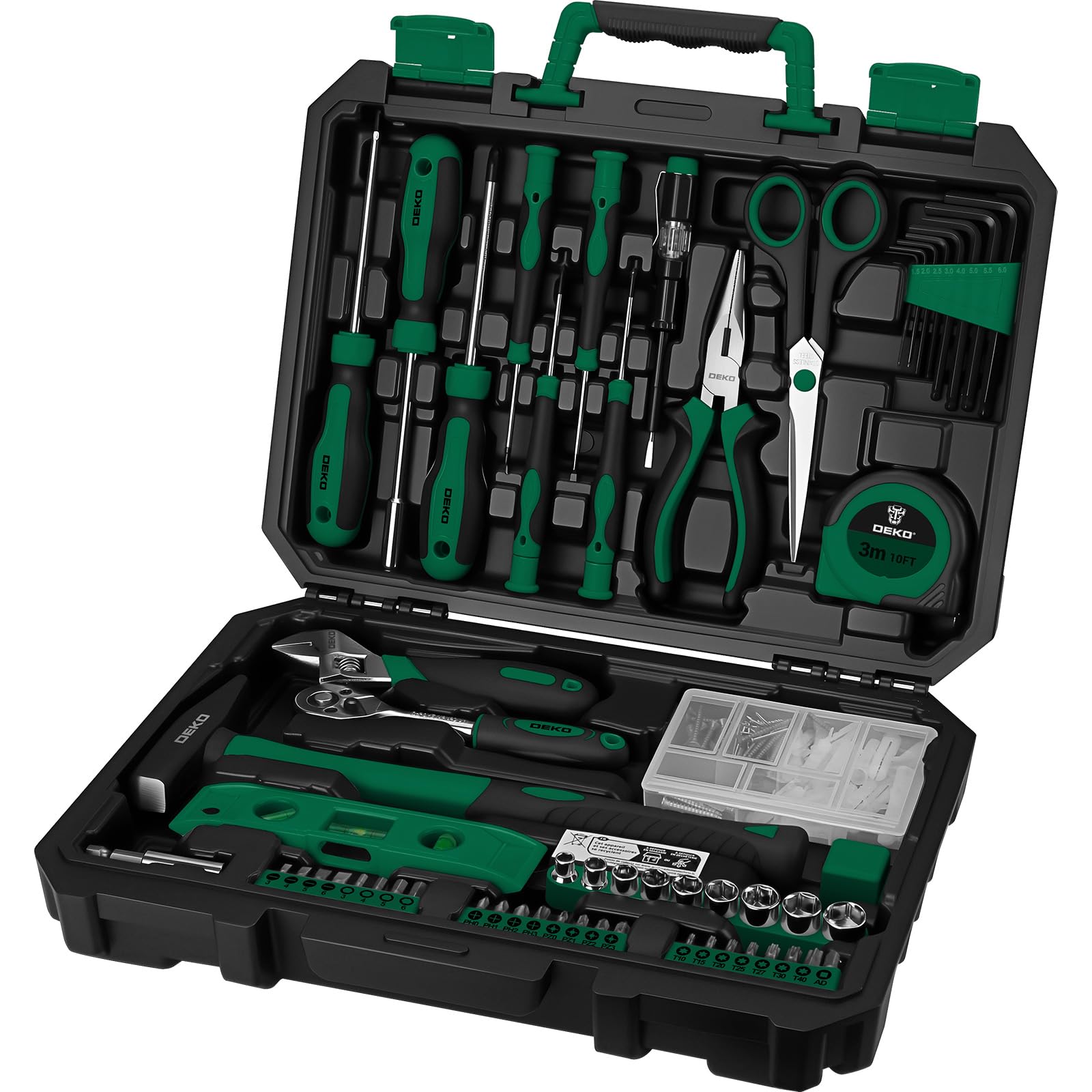 DEKO 138 Piece Tool Kit Complete Home Tool Set