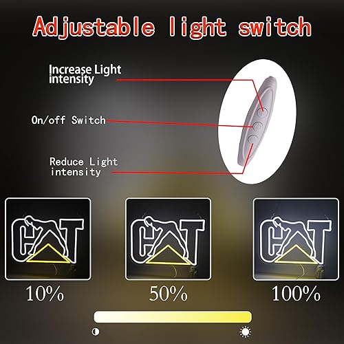 Miniatura 5 de Letrero de luz de neón LED estilo gato, letrero de neón audaz para decoración de pared, garaje, cueva de hombre, taller, llamativo letrero de neón