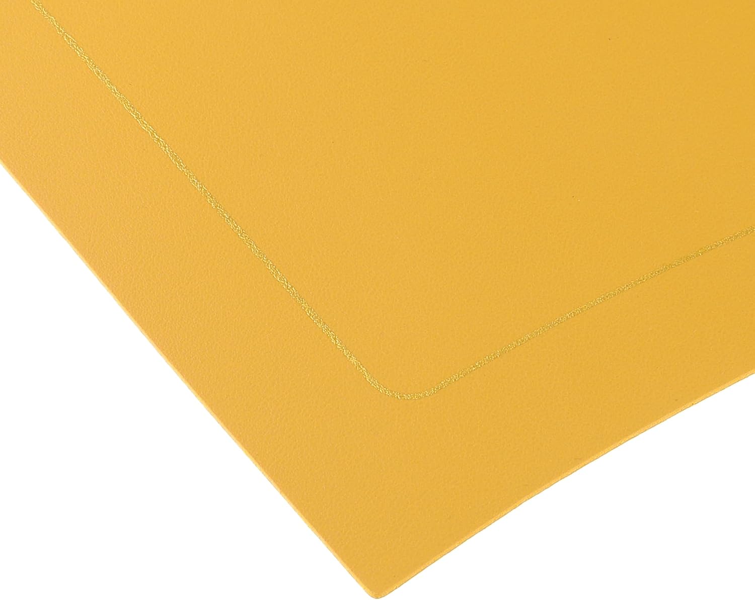 uxcell Round Table Placemats, Set of 6 Wedge Faux Leather Placemats Heat Resistant Round Table Mats, Wipe Clean 20x12 inch Yellow