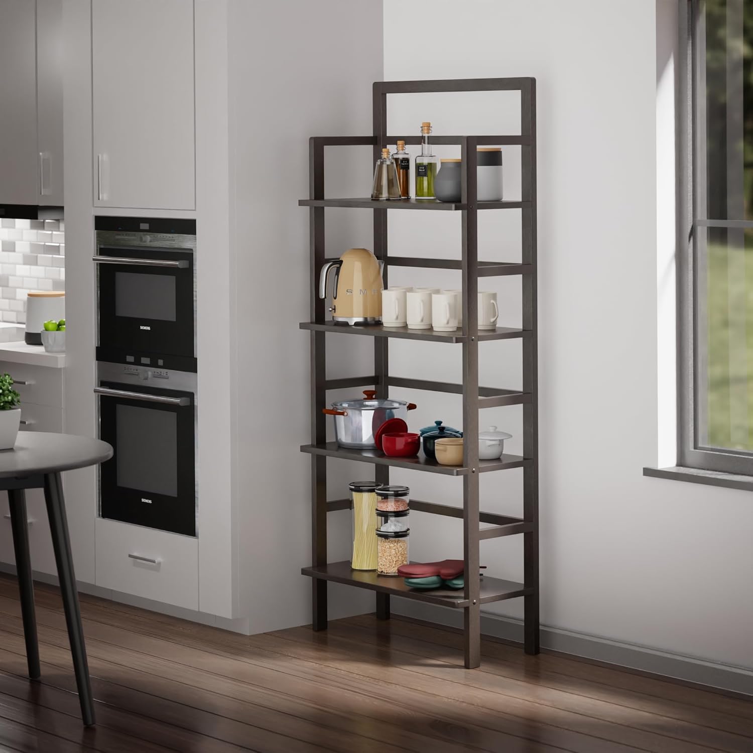 Winsome Aiden 4-Tier Wide Baker's Rack, 71" High, 30" Wide, Coffee