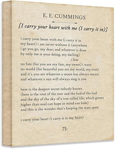 Miniatura 10 de Ser Nadie Más Que Tú Mismo - E.E. Cummings 11x14 Arte de Pared Motivacional Sin Marco - Carteles de Libros Literarios para el Aula de Inglés