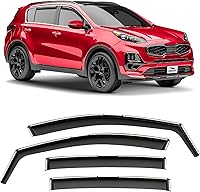 Vista 11 de Voron Glass - Protectores de lluvia extra duraderos en canal para Ford Escape 2020-2026, deflectores de ventana, viseras de ventilación, 4 piezas