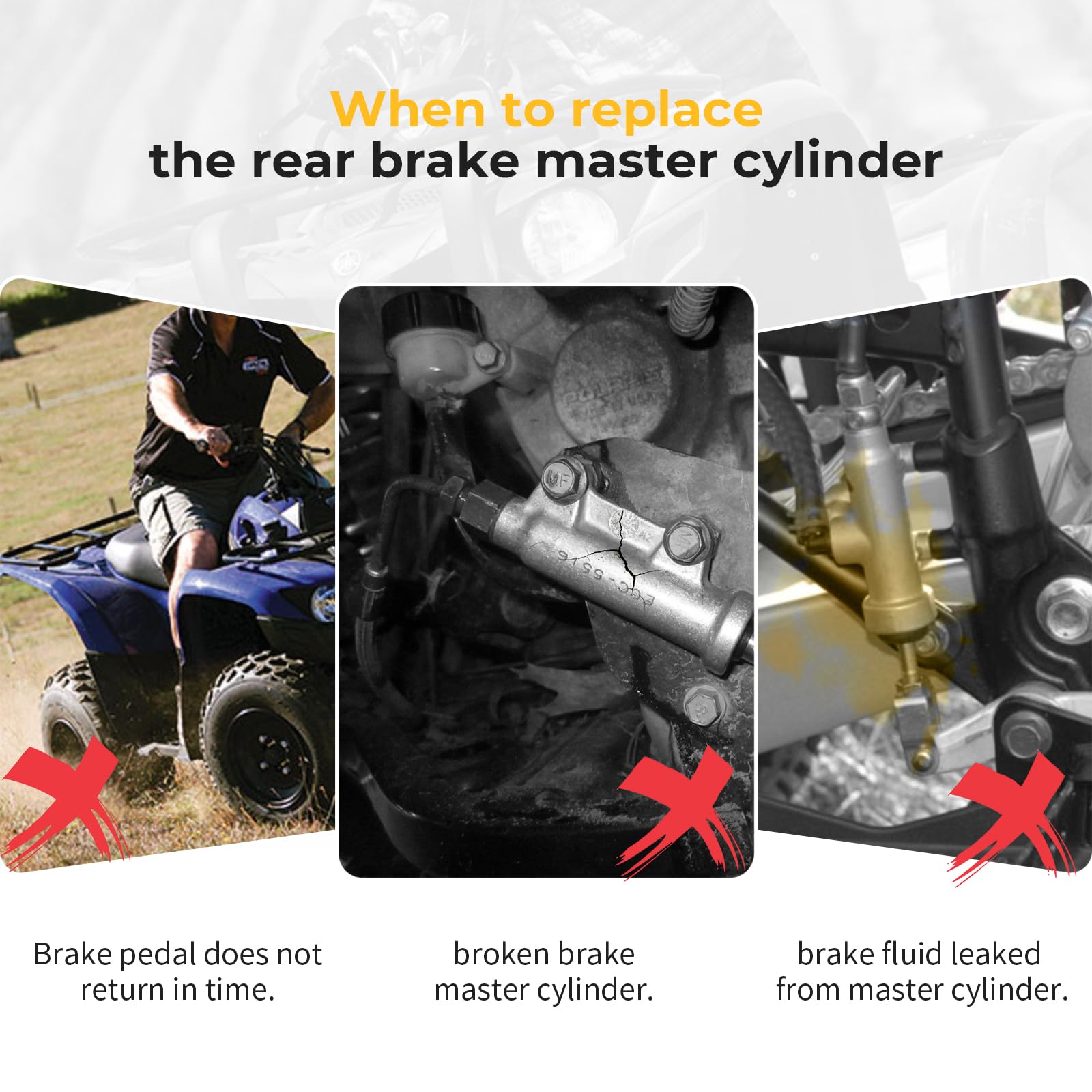 Amazon.com: M MATI Rear Brake Master Cylinder for Yamaha