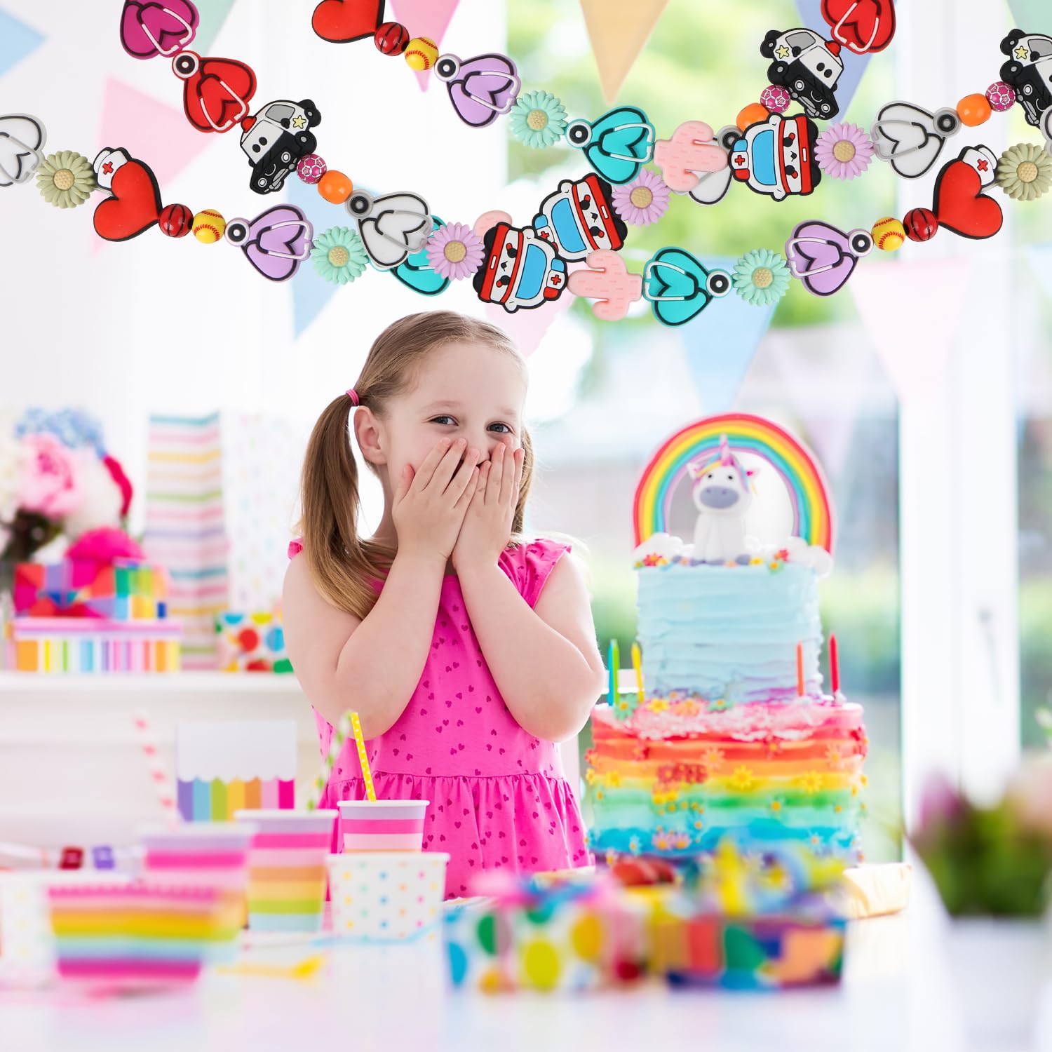 KISSITTY Silikonperlen Krankenschwester-Motiv – 16 Stück, Für DIY-Schmuck, Schlüsselanhänger, Armbänder & Accessoires