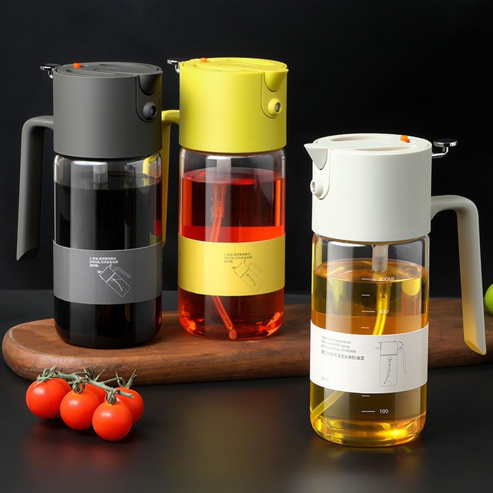 Generisch Auslaufsicherer Ölspender und Sprühflasche mit Verstellbarer Sprühdüse, ml, für Salatdressing, Küchenzubehör, ABS Ölsprüher