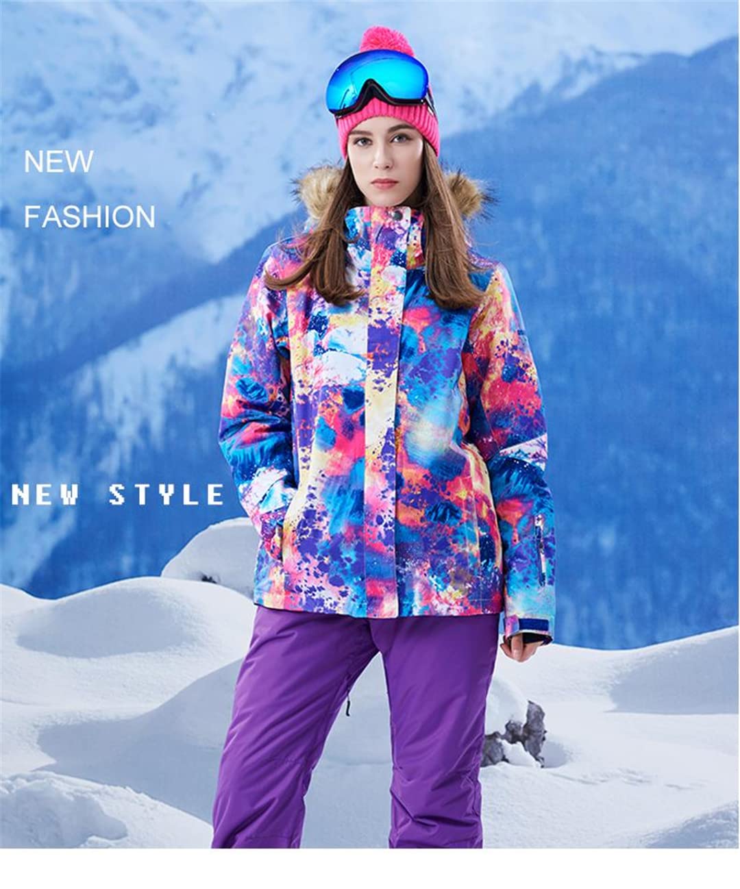 Chaquetas de nieve de invierno abrigos de hielo deportes al aire libre ropa de snowboard 10 K impermeable a prueba de viento traje de esquí desgaste para niña