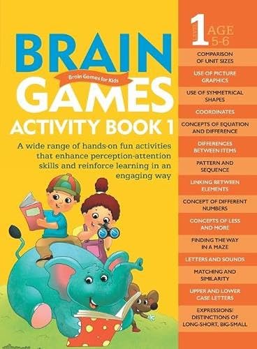 Activity Book : Brain Games for Kids : Brain Games Activity Book Level 1 : Book-1