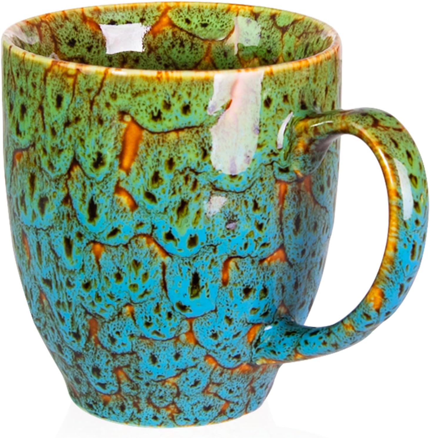 Ceramic Kitchen Utensil Holder for Countertop, Cooking Utensil Crocks for Kitchen Counter, Durable 16 oz Ceramic Coffee Mug, Coffee Cup with Ergonomic Handle, Ideal Tea Mug for Home, Office, Gift