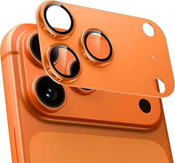 Camera Film for iPhone 17 Pro, Camera Protection, Full Protection, 9H Tempered Glass, Aluminum Alloy, iPhone 17 Pro Lens Cover, Shockproof, No Flash Interference, Black Edge, Ultra High