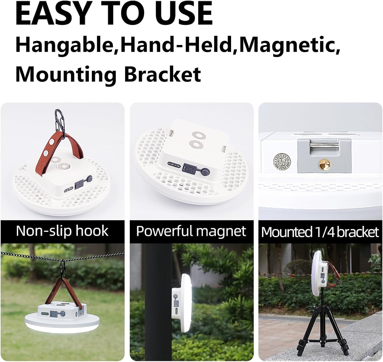 Lanterna da campeggio con batteria ricaricabile da 18800 mAh, luce LED ultra luminosa da 60 W con 3 modalità, illuminazione portatile impermeabile per tenda per emergenza all'aperto ed escursionismo