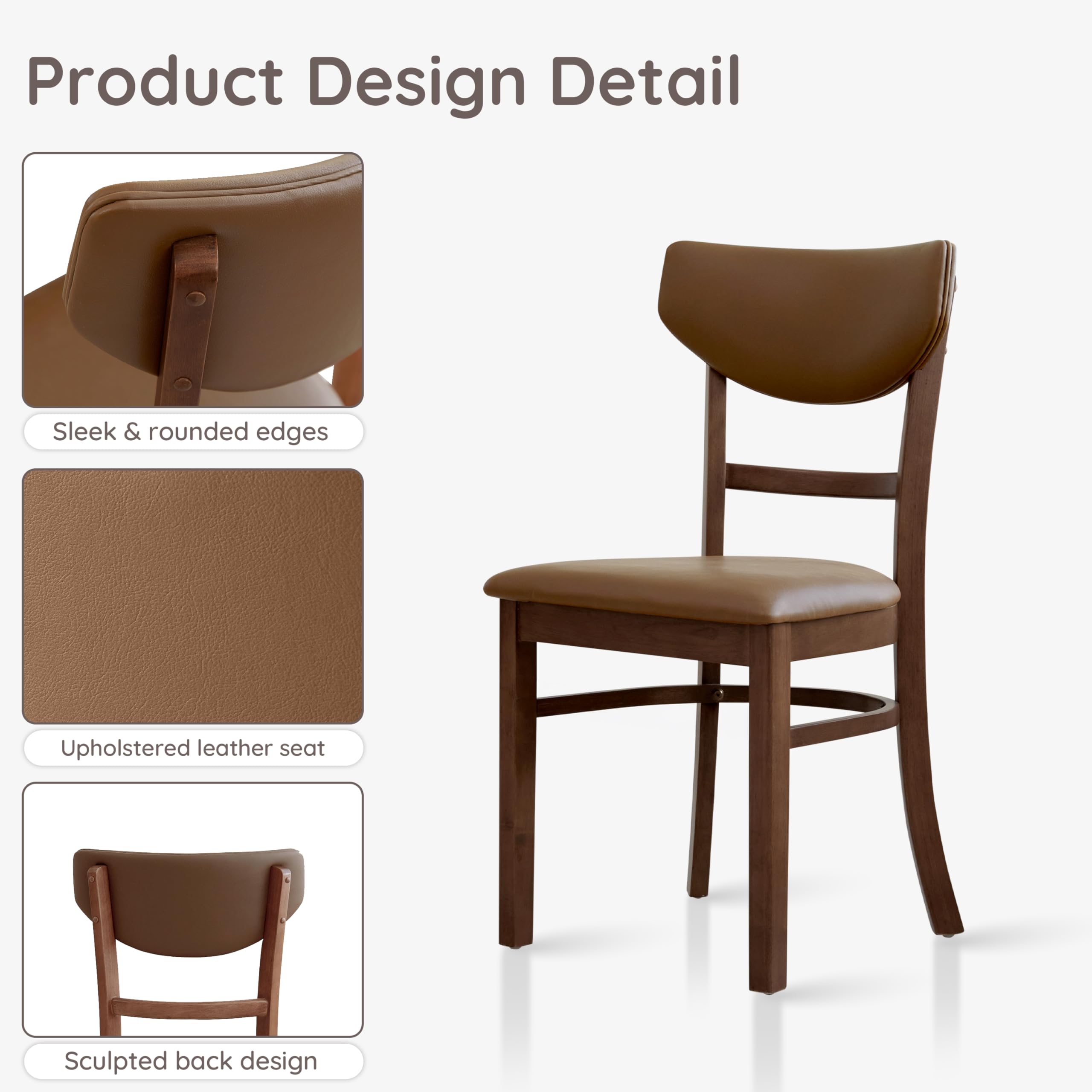Amazon.com - Livinia Bay Dining Chair Set of 2, Solid Malaysian