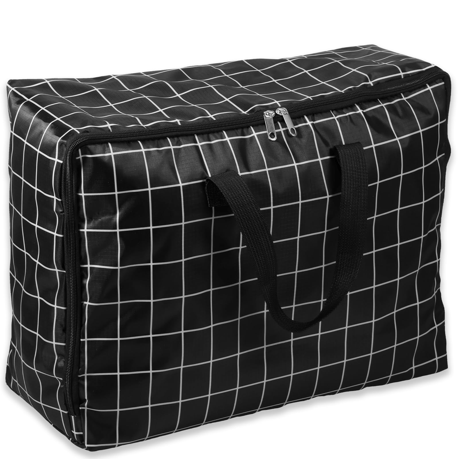 Duvet Storage Bags, 35L Oxford Underbed Clothes Storage Bag with Zipper and Handle, Heavy Duty Foldable Bedding Organizer Bag, Waterproof Large Moving Bags for Moving Home Quilt Pillows Blankets
