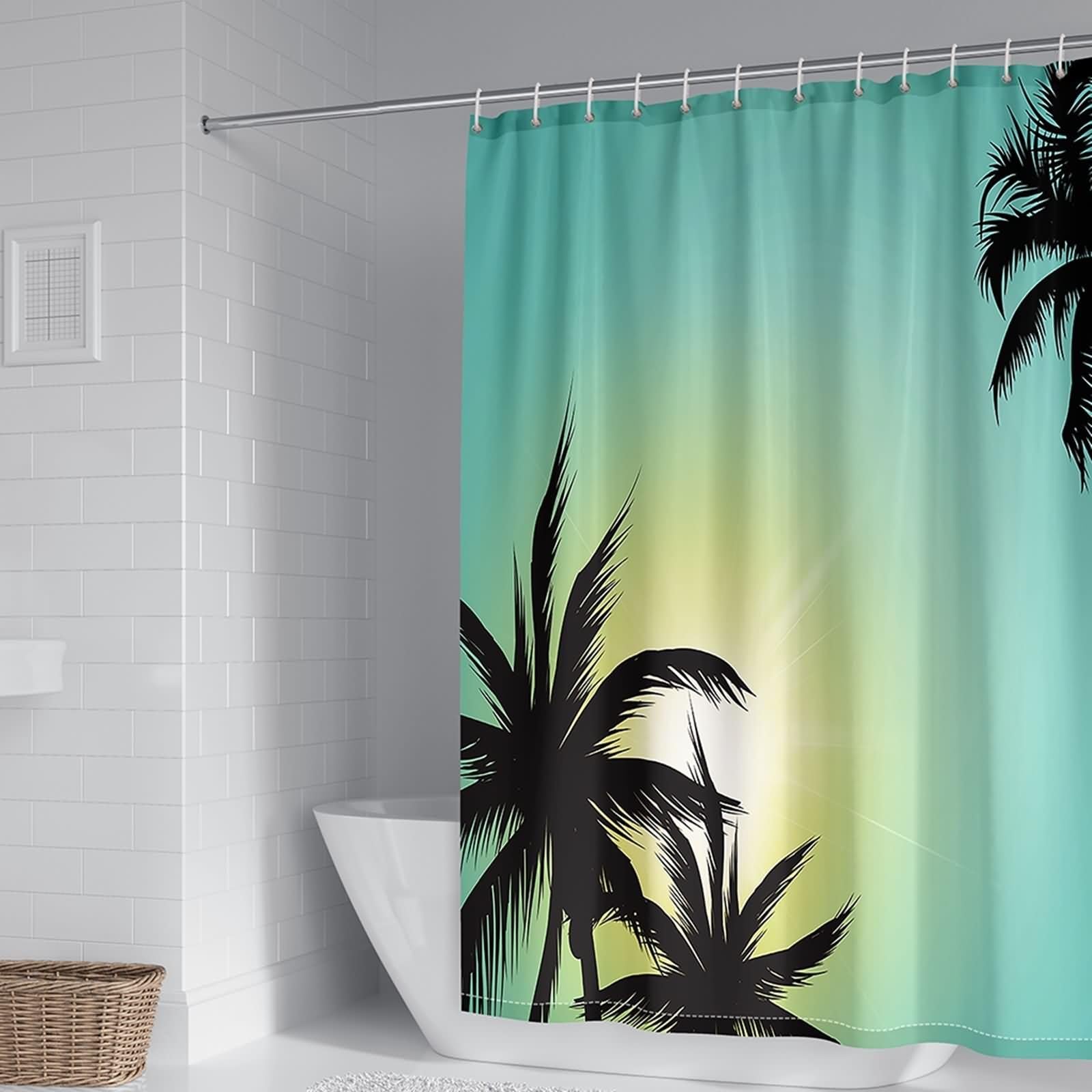 Rideau de douche turquoise KnSam 300x200 cm en polyester imperméable