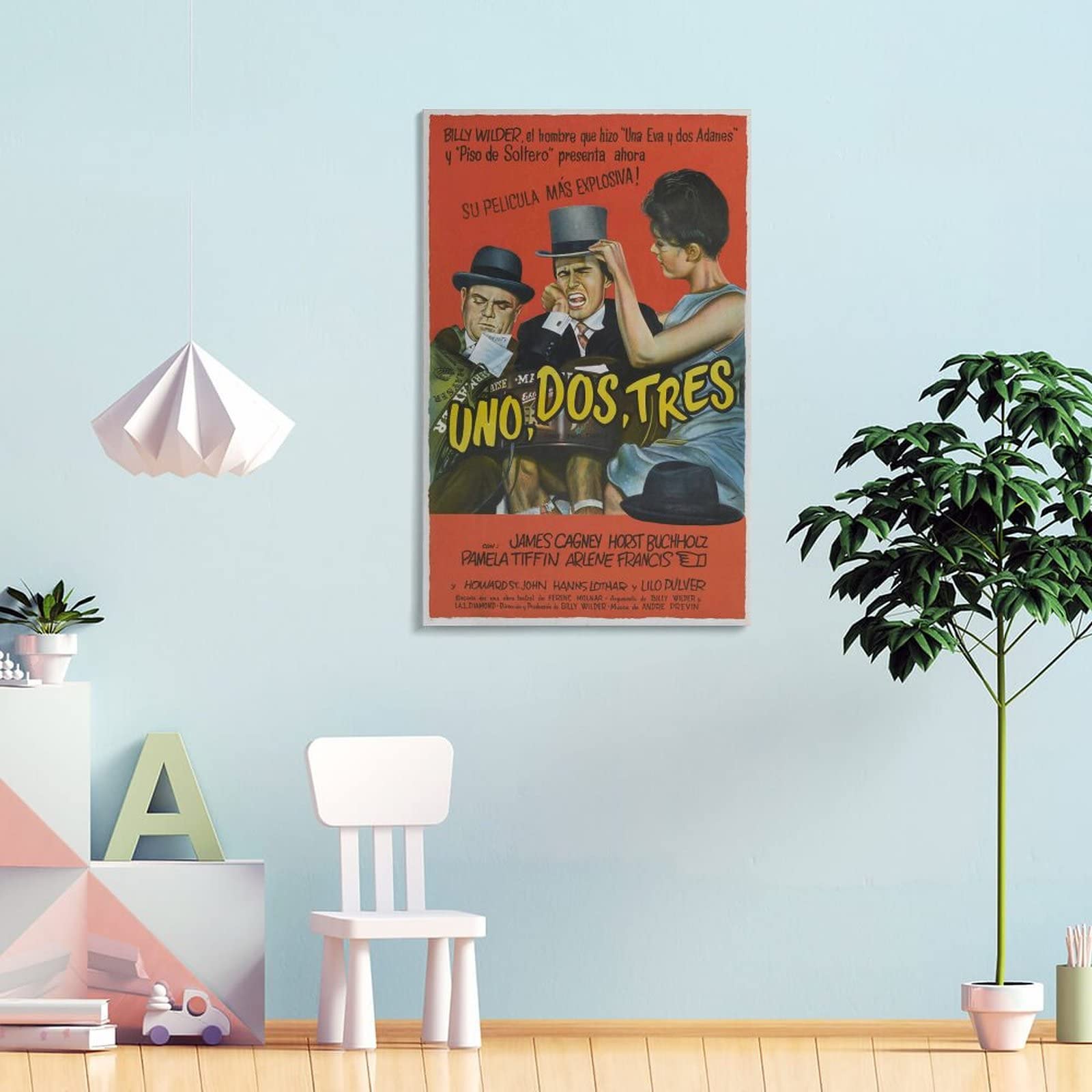 Poster vintage con film commedia classica, su tela, per soggiorno, camera da letto, 50 x 75 cm