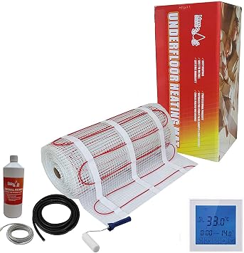 Electric Underfloor Heating kit 150w - 12.0m2 - White Touch Thermostat