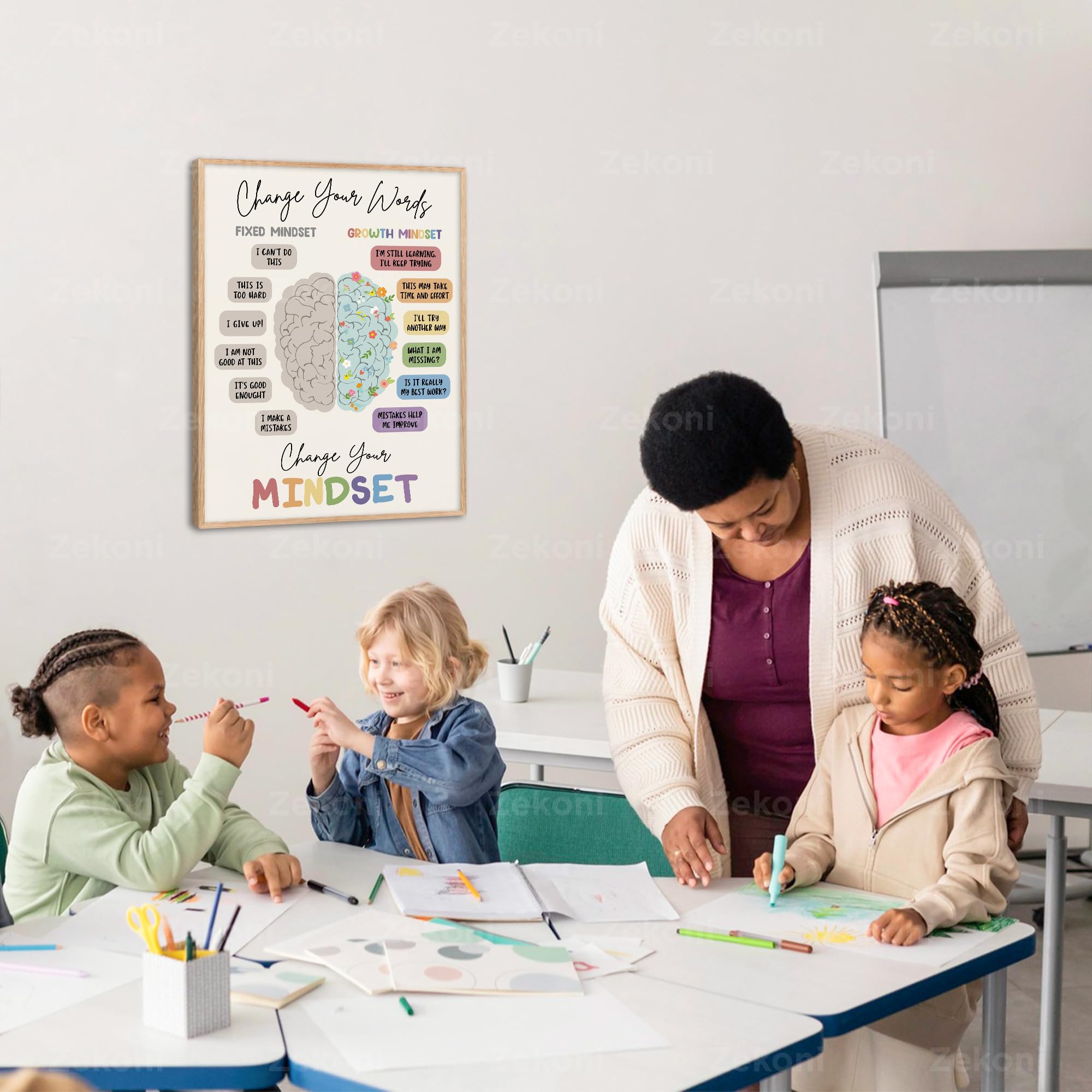 Motivierende Pinnwand-Set – 45 Ausschneide-Motive & 110 Klebepunkte, Leuchtende Farben, Für Klassenzimmer & Zuhause
