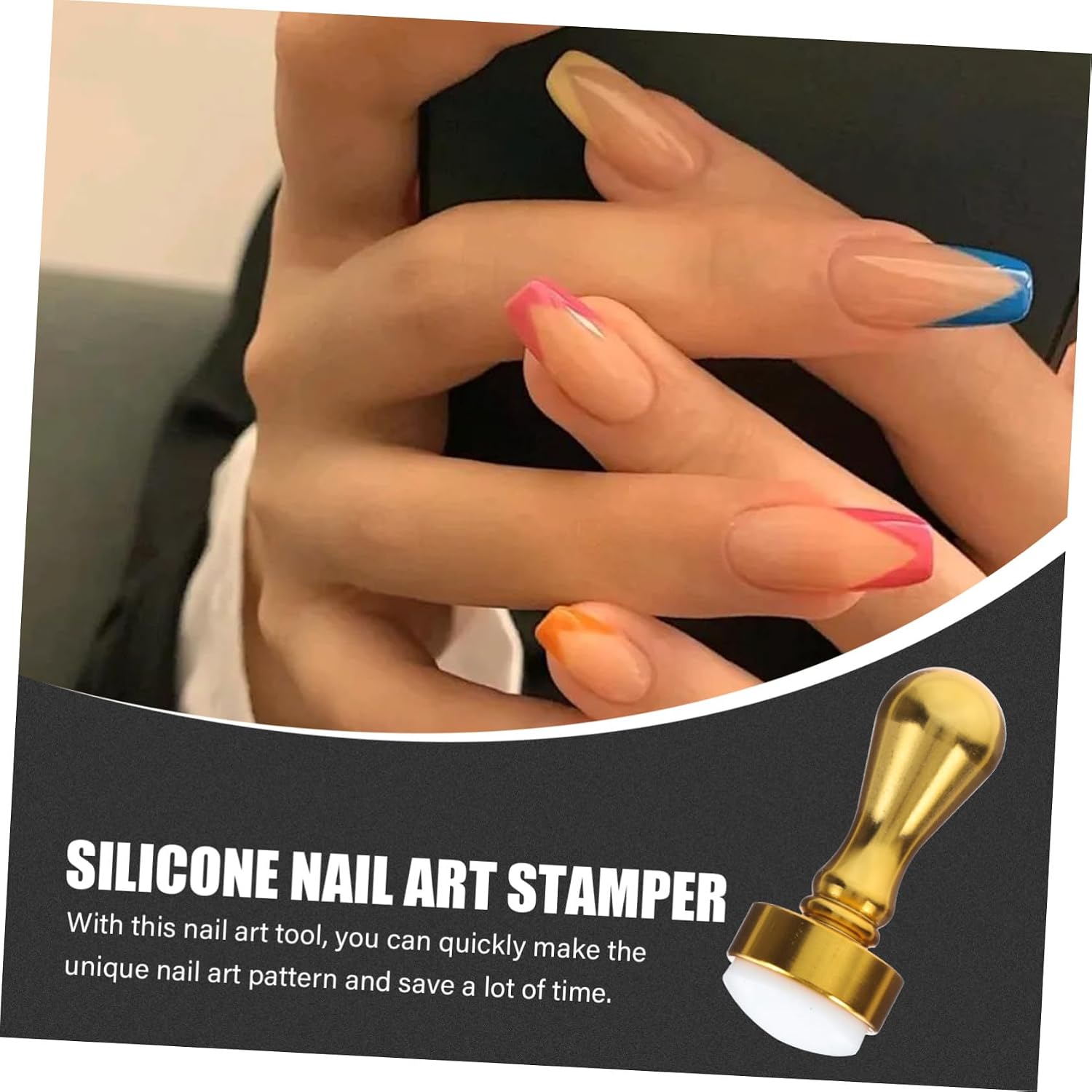 Professional Manicure Stamper with Silicone Head for Nail Art Seal DIY Tool for Home and Salon Use for Unique Nail Designs and Creative Manicure