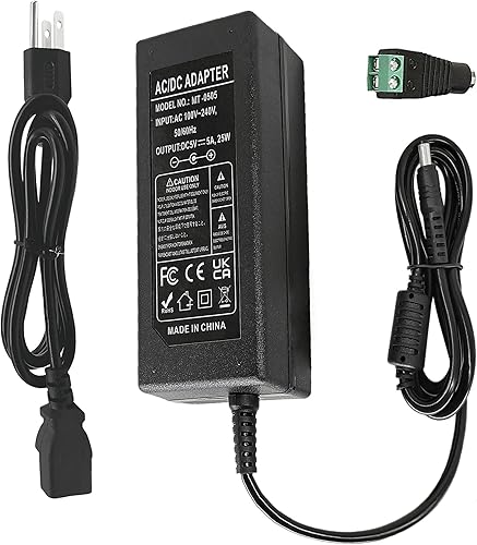 MTYTOT Fuente de alimentación de 5V 5V 5A AC a DC Adaptador convertidor de fuente de alimentación AC a DC 5Volt 5A 3A 1A Adaptador de corriente