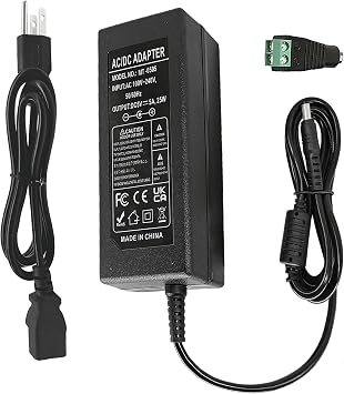 5V 5A DC Power supply Adapter AC to DC 5Volt 5A 3A 2A 1A Power Adapter Converter 5V Power Supply Switching Transformer 5.5X2.5mm US Plug for WS2811 WS2812 LED Pixel Strip Light CCTV Camera