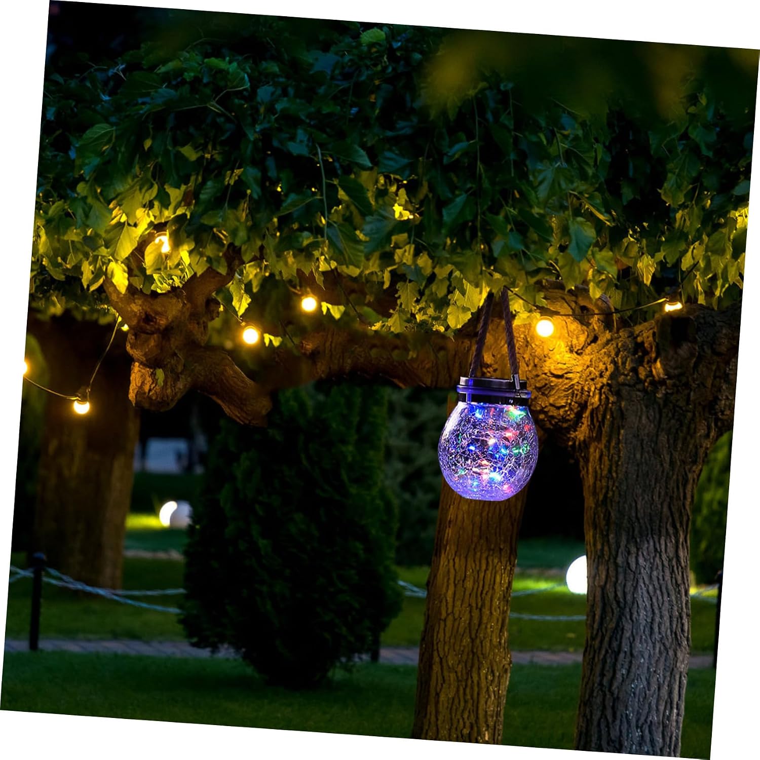 WOONEKY Outdoor Solar Light Replacement Top Gazing Ball Solar Light Cover for Garden Decor