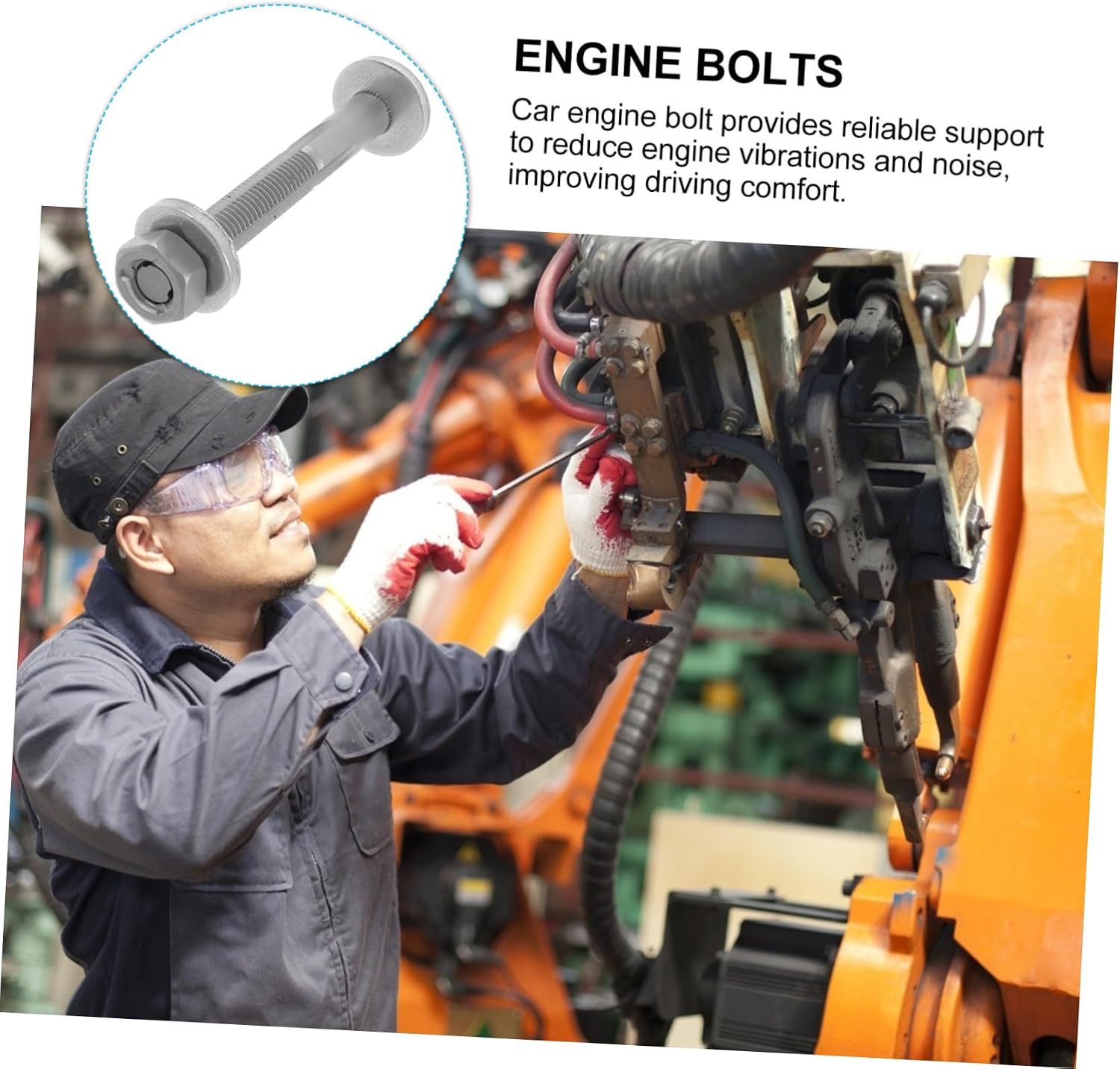 ABOOFAN Front Arm Mounting Bolt for Arm Repair Screw Easy Installation for Enhanced Suspension Safety