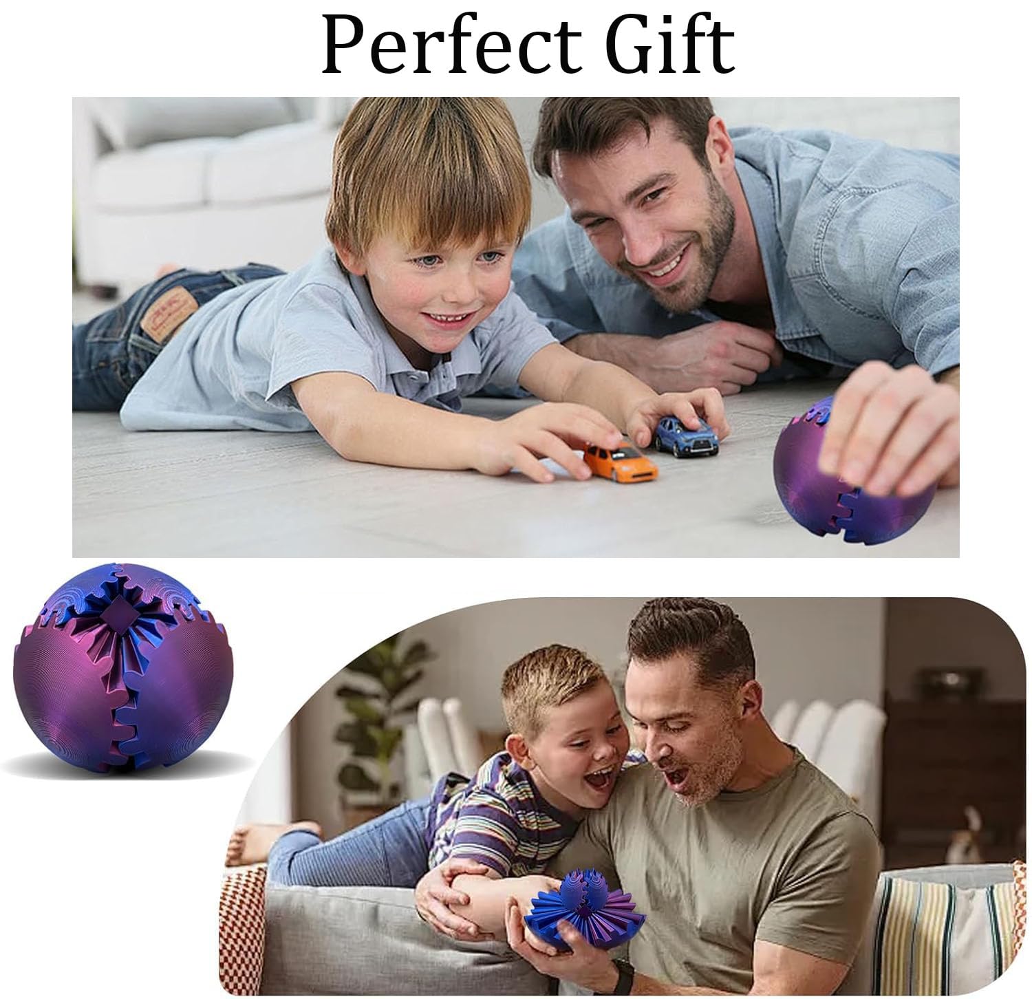 Gear Ball Rotante Per Adulti E Bambini Gear Ball 3D Stampato Gear Ball Spin Ball Or Cube Fidget Ball Toy,Gearsphere – The Steampunk Whirling Wonder Fidget Ball, Gear Sphere Stress Ball, Gear