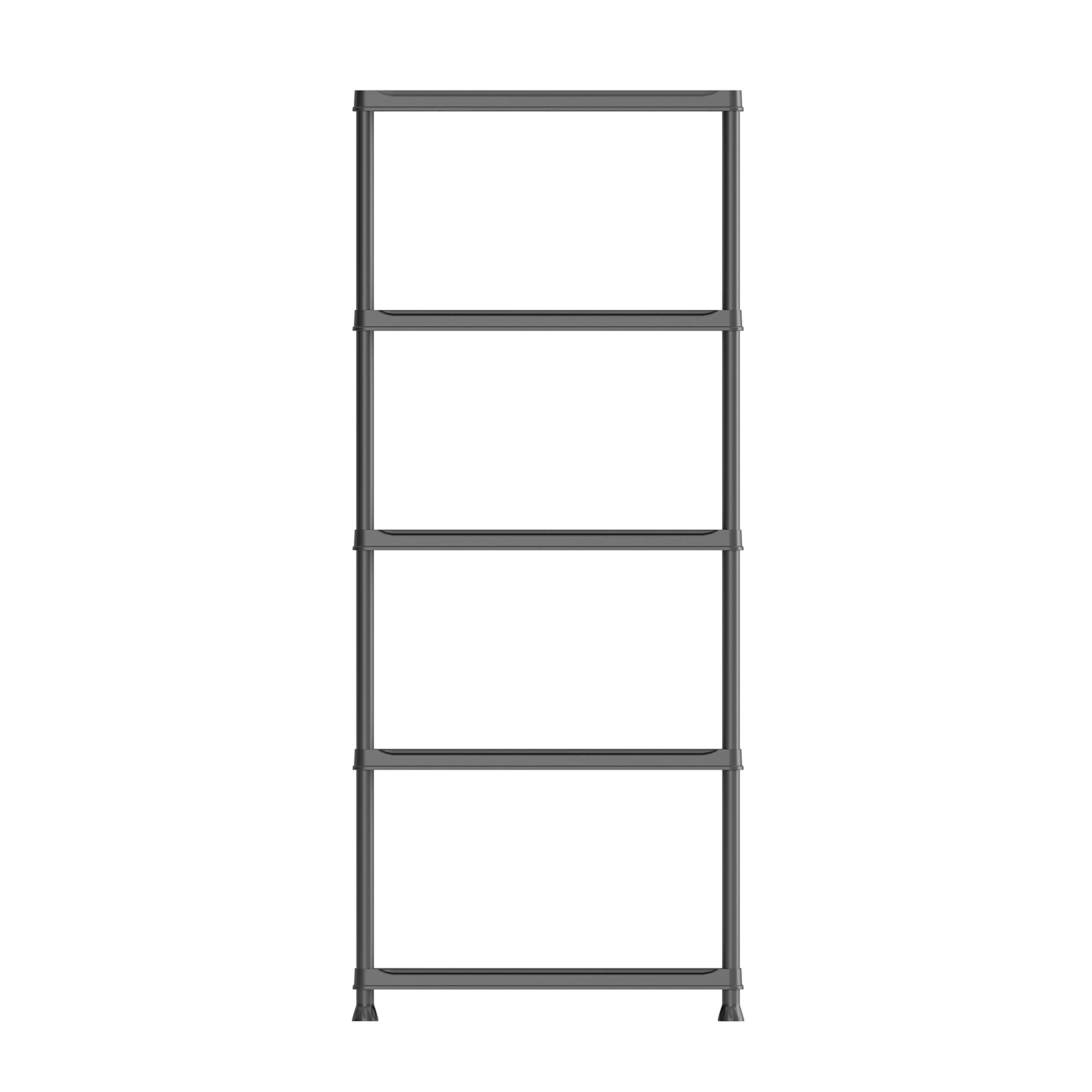 Keter Regal Planet – recycelter Kunststoff, Grau, Schelves, 750 x 320 x 1760 mm