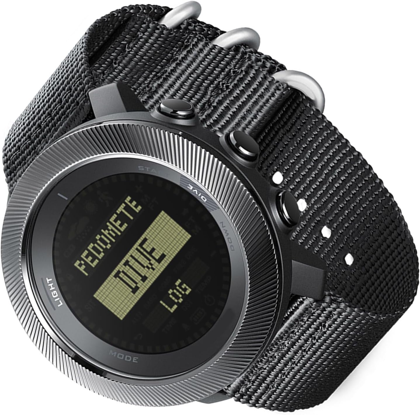Focket Diving Watch, LED Backlight Night Display 100m Outdoor Watch, Sports with Barometer Thermometer Compass Altimeter for Diving Swimming Snorkeling Surfing Cycling
